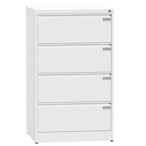 Arkivkabinet ASM A4 med 4 skuffer 1225x950x435mm hvid
