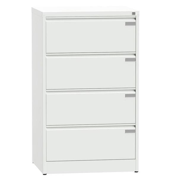 Arkivkabinet ASM A4 med 4 skuffer 1225x950x435mm hvid