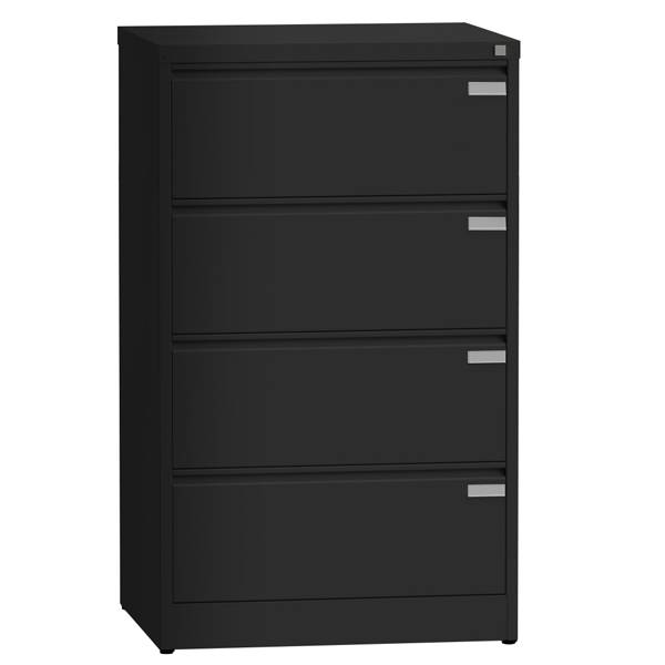 Arkivkabinet ASM A4 med 4 skuffer 1225x950x435mm sort