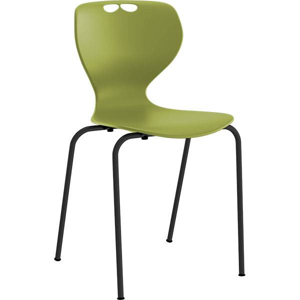 Tarris elevstol med oliven s&aelig;de og sort stel