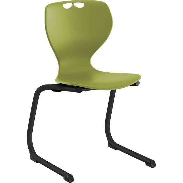 Tarris Junior elevstol med oliven s&aelig;de og sort C-stel