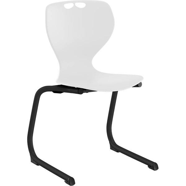 Tarris Junior elevstol med hvidt s&aelig;de og sort C-stel