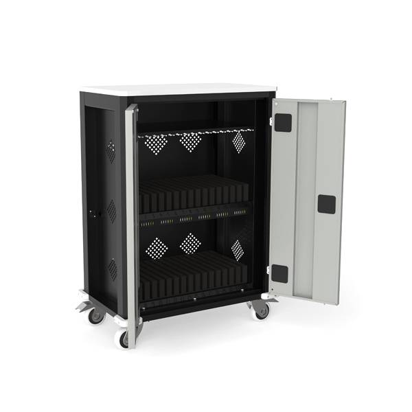 iPad opladningsskab p&aring; hjul 32 rum 1050x730x440mm