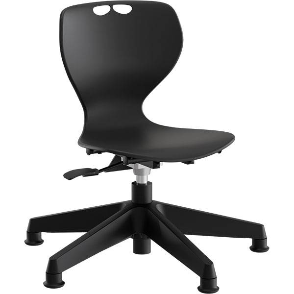 Tarris Junior elevstol med sort s&aelig;de og sort 5-fods kryds med glidesko