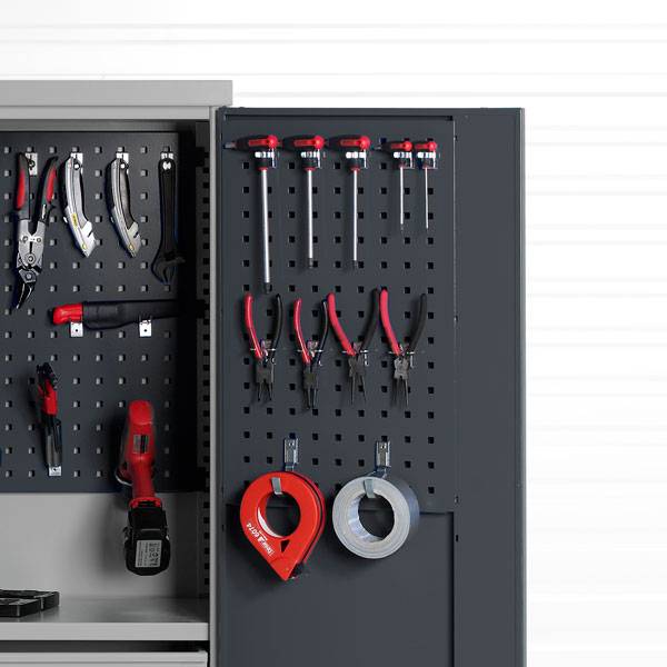 V&aelig;rkt&oslash;jstavle d&oslash;r til SMV v&aelig;rkt&oslash;jsskab gr&aring;