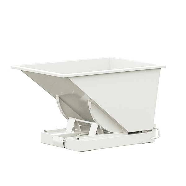 Tipcontainer Std 300 liter 1500 kg CE-m&aelig;rket i hvid