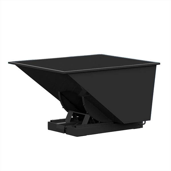 Tipcontainer Std 900 liter 2000 kg CE-m&aelig;rket i sort