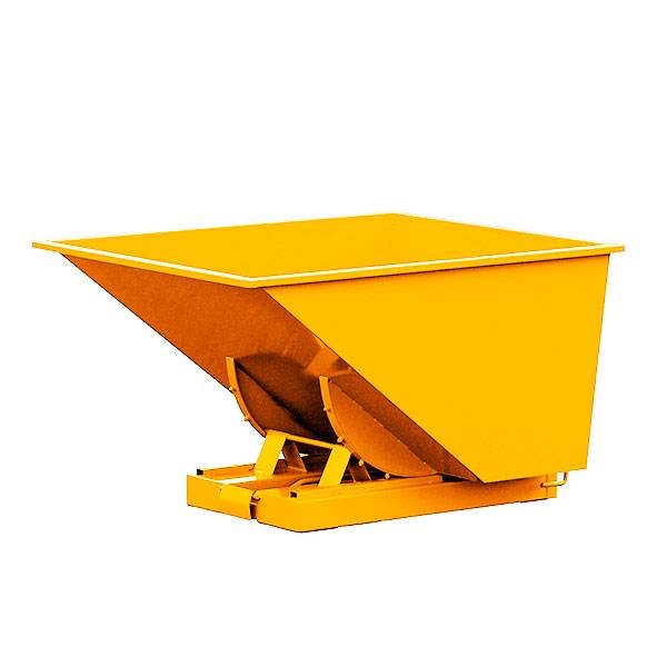 Tipcontainer Std 900 liter 2000 kg CE-m&aelig;rket i gul