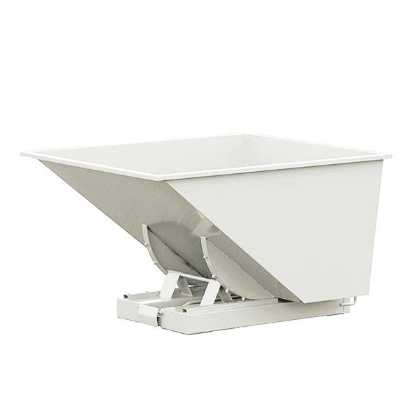 Tipcontainer Std 900 liter 2000 kg CE-m&aelig;rket i hvid