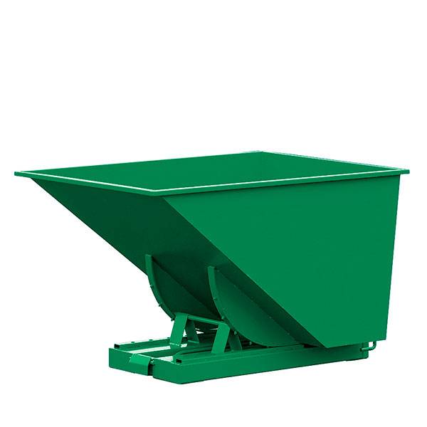 Tipcontainer Std 1100 liter 2000 kg CE-m&aelig;rket i gr&oslash;n