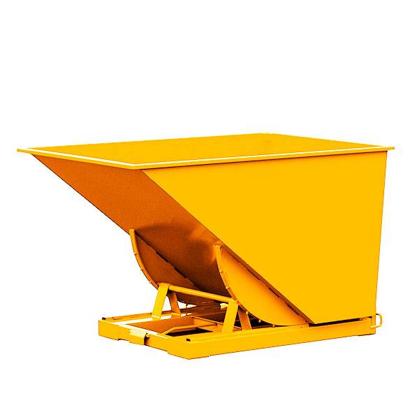 Tipcontainer Std 2000 liter 2000 kg CE-m&aelig;rket i gul