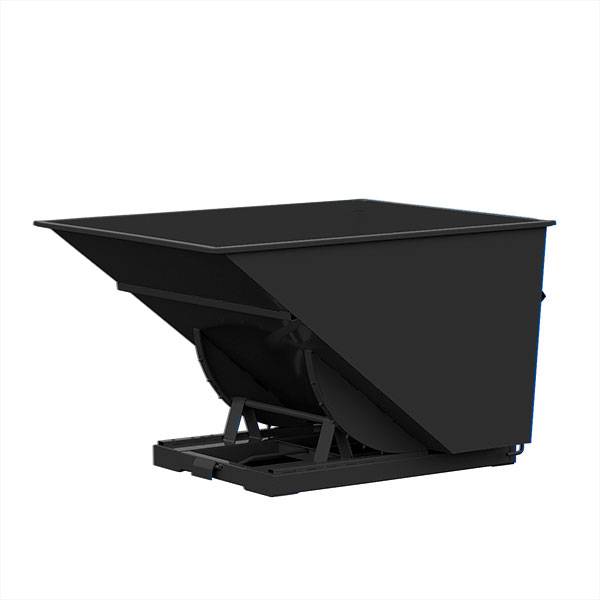 Tipcontainer Std 2500 liter 2000 kg CE-m&aelig;rket i sort