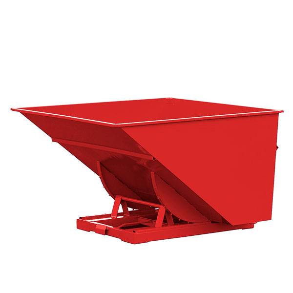 Tipcontainer Std 3000 liter 2000 kg CE-m&aelig;rket i r&oslash;d