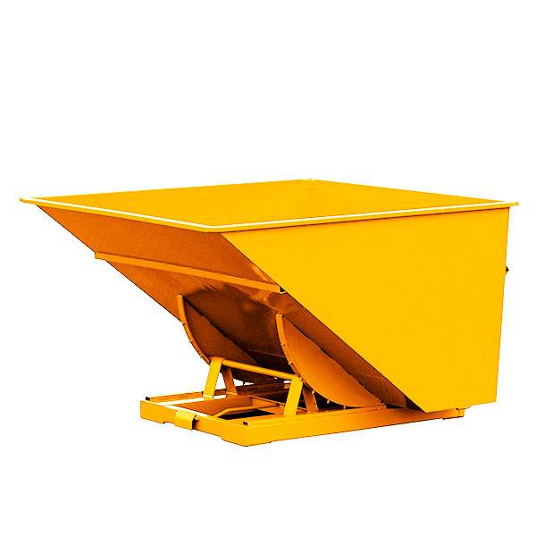 Tipcontainer Std 3000 liter 2000 kg CE-m&aelig;rket i gul
