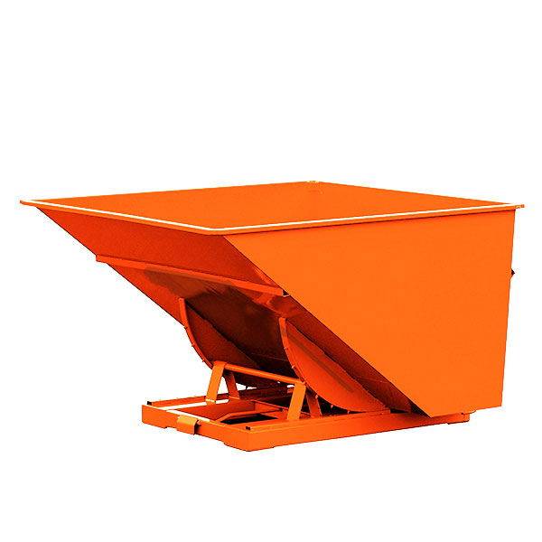Tipcontainer Std 3000 liter 2000 kg CE-m&aelig;rket i orange