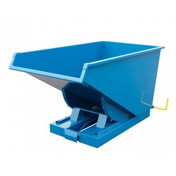 Tipcontainer HD 600 liter 2500 kg CE-m&aelig;rket i bl&aring;