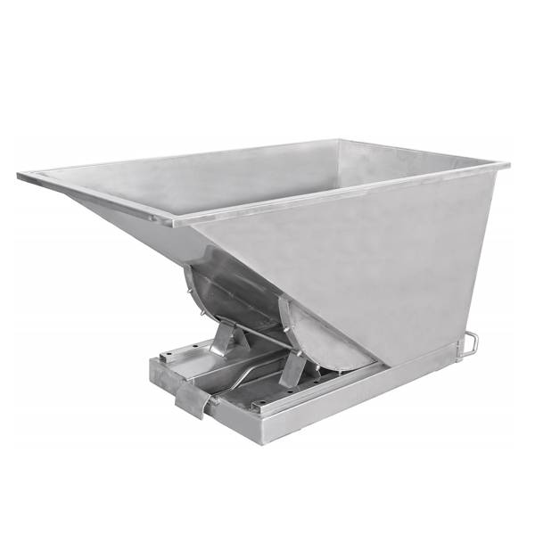 Tipcontainer SS304 300 liter 600 kg CE-m&aelig;rket i rustfrit st&aring;l 