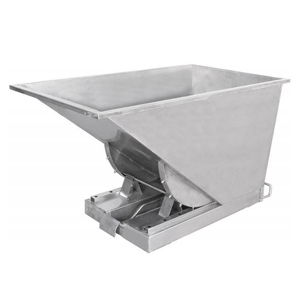 Tipcontainer SS304 600 liter 600 kg CE-m&aelig;rket i rustfrit st&aring;l 