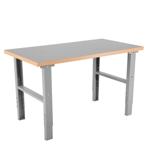 Arbejdsbord IWE2 med gr&aring; vinyl bordplade 2000x800mm