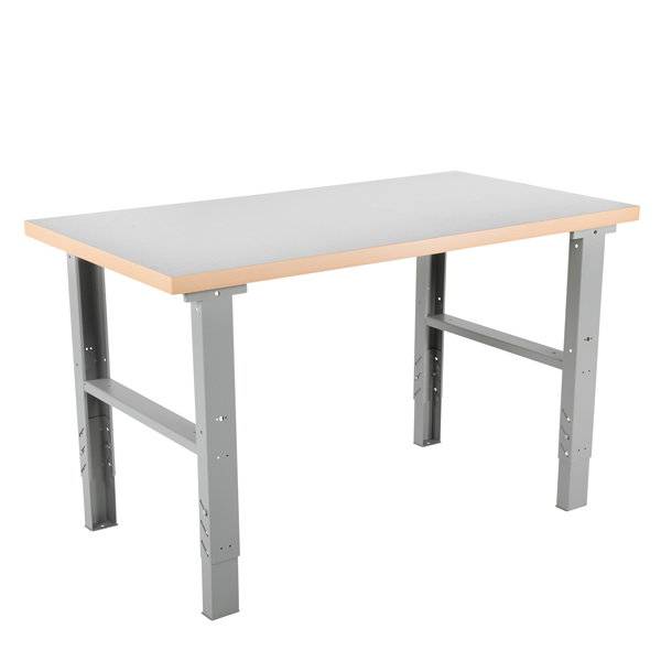 Arbejdsbord IWE2 med gr&aring; laminat bordplade 2000x800mm