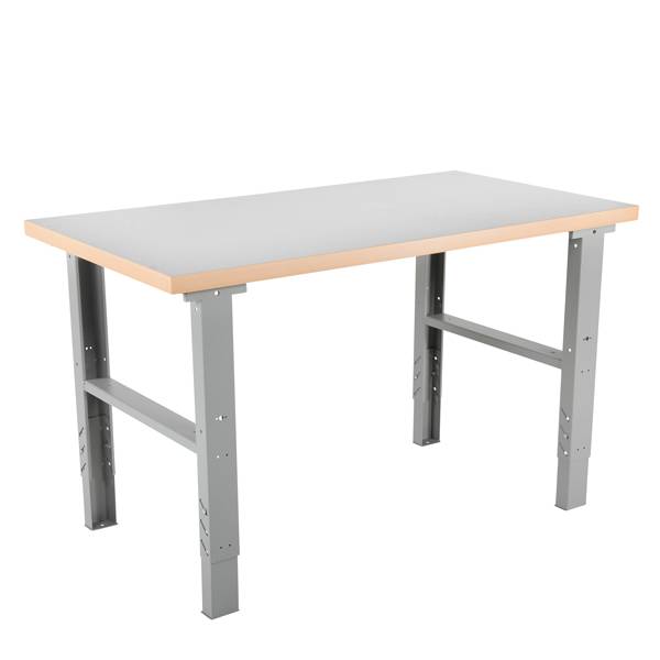 Arbejdsbord IWE2 med gr&aring; laminat bordplade 2000x800mm