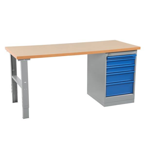 Arbejdsbord IWE3 med board bordplade og skuffer 2000x800mm