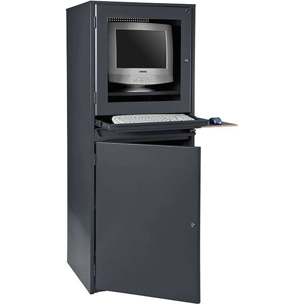 Computerskab helsvejst dataskab 1733x642x545mm m&oslash;rk gr&aring;