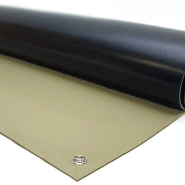 Bordm&aring;tte ESD i beige 1200x800mm med trykknapper 