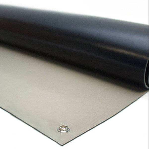 Bordm&aring;tte ESD i gr&aring; 1500x800mm med trykknapper 