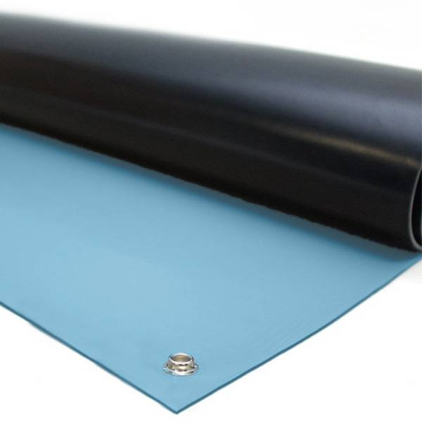 Bordmåtte ESD i blå 2000x800mm med trykknapper 