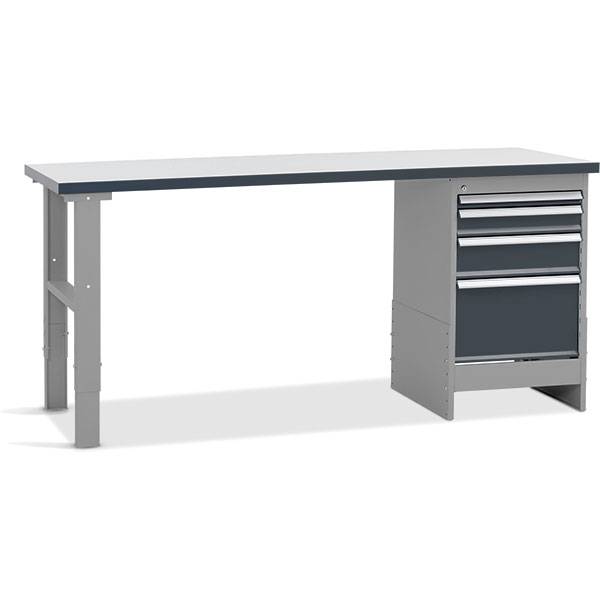 Fileb&aelig;nk model 6 med skuffesektion 1500x800mm