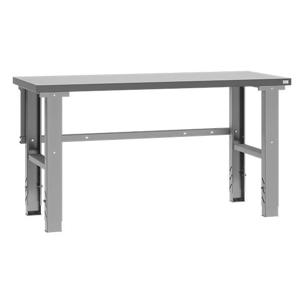 Fileb&aelig;nk med lys gr&aring; laminat bordplade 1500x620mm 