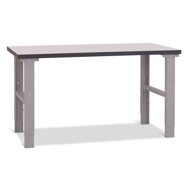 Fileb&aelig;nk med lys gr&aring; laminat bordplade 1500x620mm 