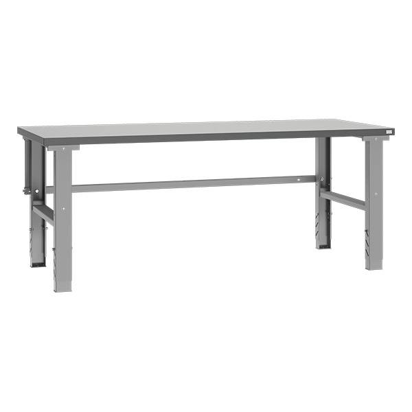 Fileb&aelig;nk med gr&aring; laminat bordplade 2000x800mm 