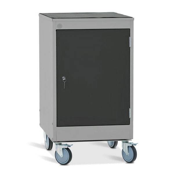 Skabssektion GBP l&aring;sbar 800x565x660mm gr&aring; med hjul