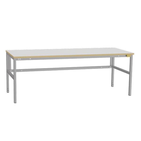 ESD-arbejdsbord med Let H-stel og linoleum m&aring;tte 2000x800mm