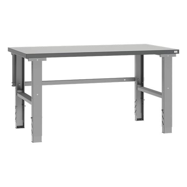 Fileb&aelig;nk med gr&aring; laminat bordplade 1500x800mm 