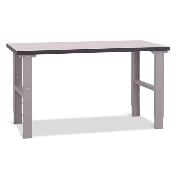 Filebænk med grå laminat bordplade 1500x800mm