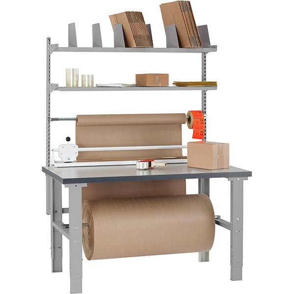 Pakkebord 7 komplet Fileb&aelig;nk med kraftige benbukke 2000x800mm