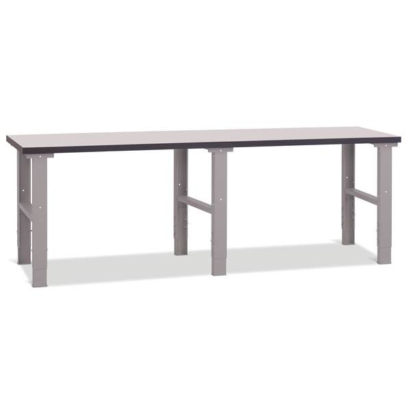 Fileb&aelig;nk med gr&aring; laminat bordplade 2500x800mm