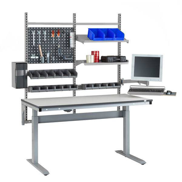 ErgoMini El-arbejdsbord model 2 med HPL bordplade 1500x800mm