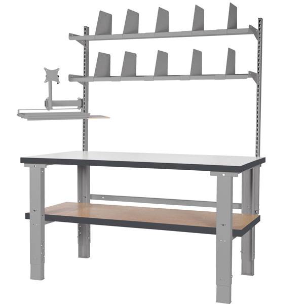 Pakkebord 3 komplet Fileb&aelig;nk med kraftige benbukke 2000x800mm