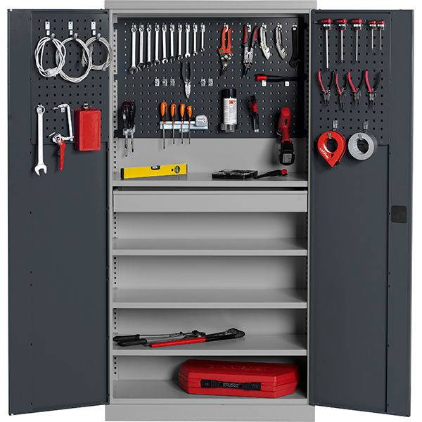 V&aelig;rkt&oslash;jsskab SMV kombination nr 3 1990x1000x435mm gr&aring;