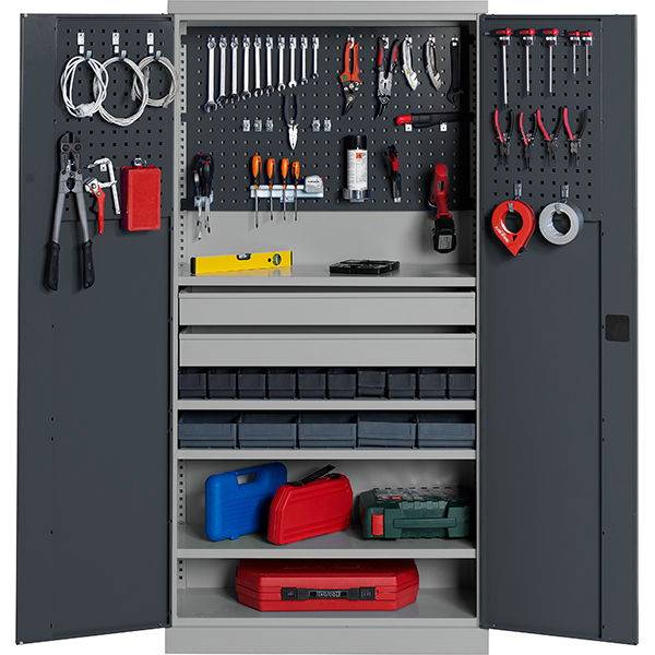 V&aelig;rkt&oslash;jsskab SMV kombination nr 1 1990x1000x435mm gr&aring;