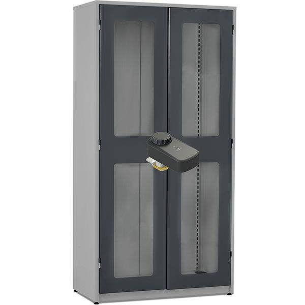 GBP v&aelig;rkt&oslash;jsskab med plexiglas og FlexLock 2000x1020x540mm gr&aring;