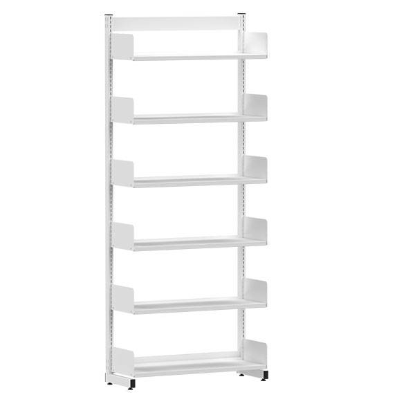 Kontorreol i stål til gulv 2200x900x300mm hvid