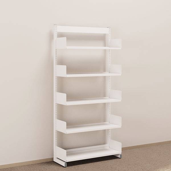 Kontorreol i stål til gulv 1900x900x300mm hvid