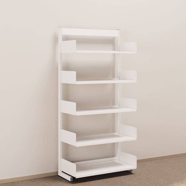 Kontorreol i stål til gulv 1900x900x400mm hvid