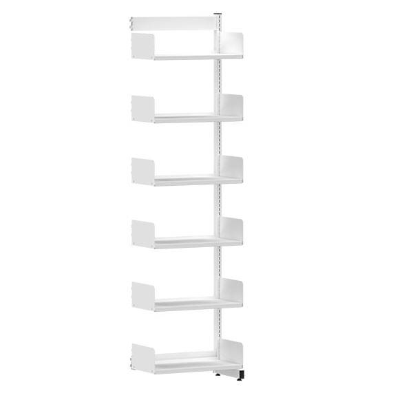 Kontorreol påbygningssektion i stål til gulv 2200x600x300mm hvid