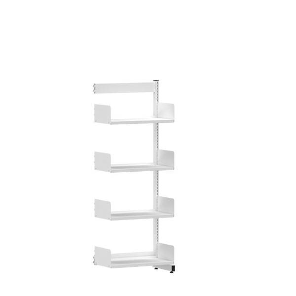 Kontorreol påbygningssektion i stål til gulv 1600x600x300mm hvid